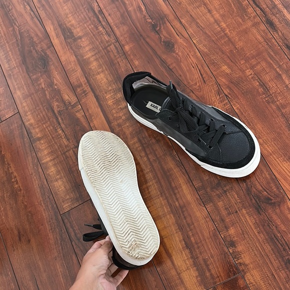 Karl lagerfeld Black and White clear Sneakers size 8 women’s - Picture 3 of 4